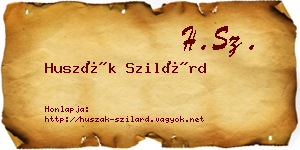 Huszák Szilárd névjegykártya
