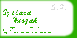 szilard huszak business card