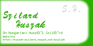 szilard huszak business card